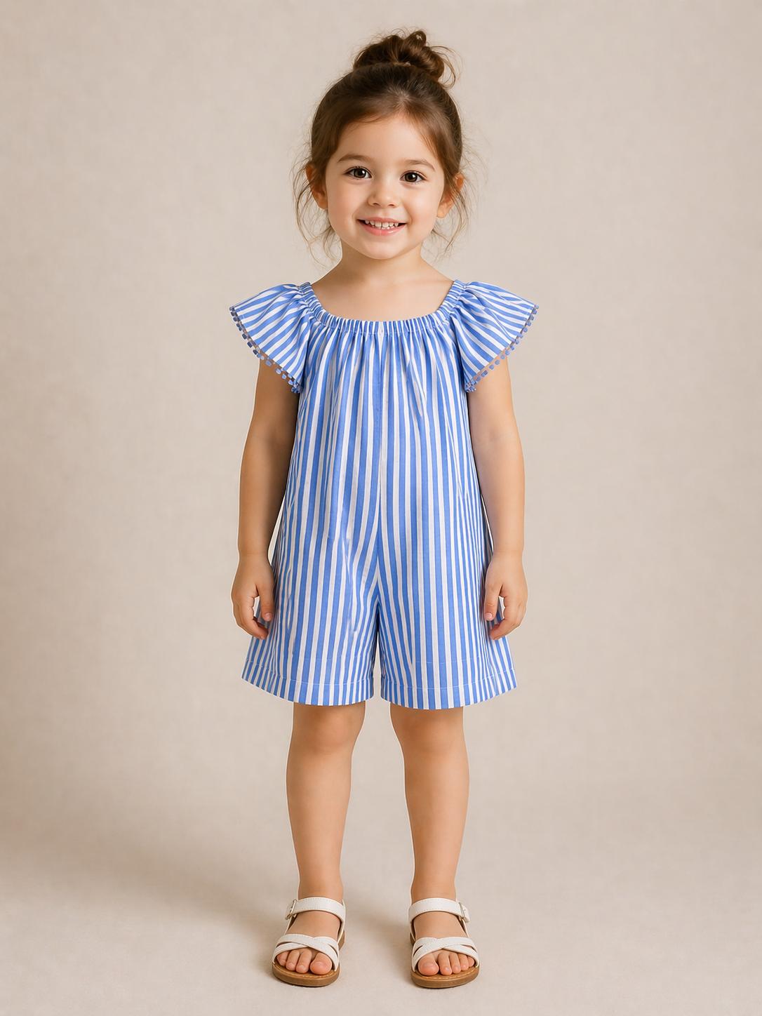 Playsuit Blue with White Stripes