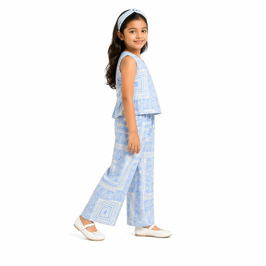 Blue Printed Co-ord Set