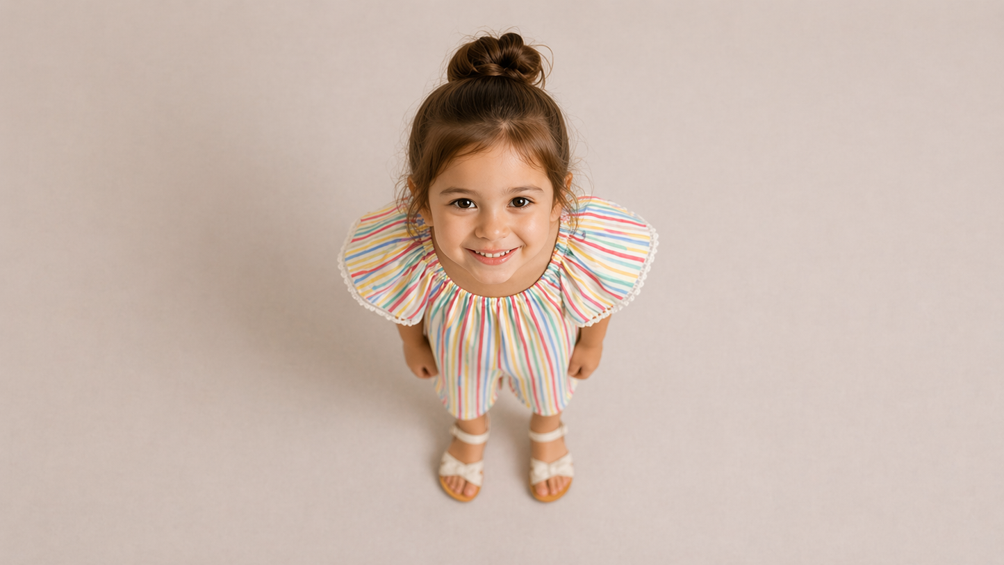Playsuit with Candy Stripes
