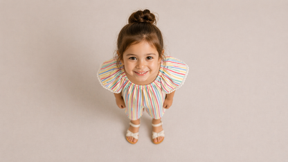 Playsuit with Candy Stripes