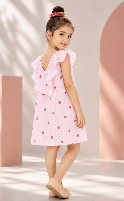 Pink Frock with Strawberry Print