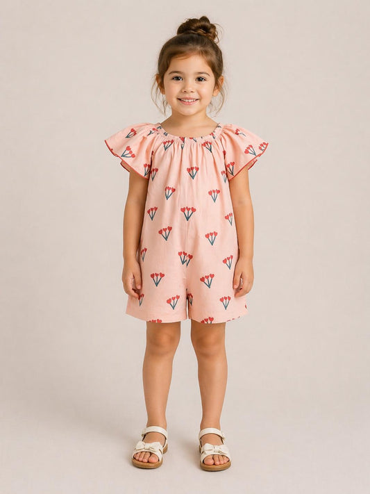 Playsuit with Heart Bouquet