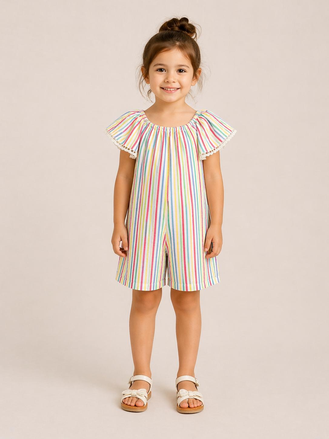 Playsuit with Candy Stripes