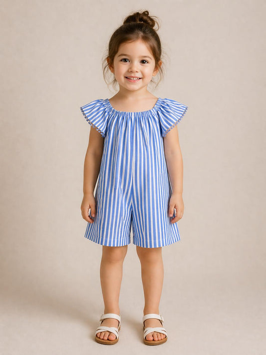 Playsuit Blue with White Stripes