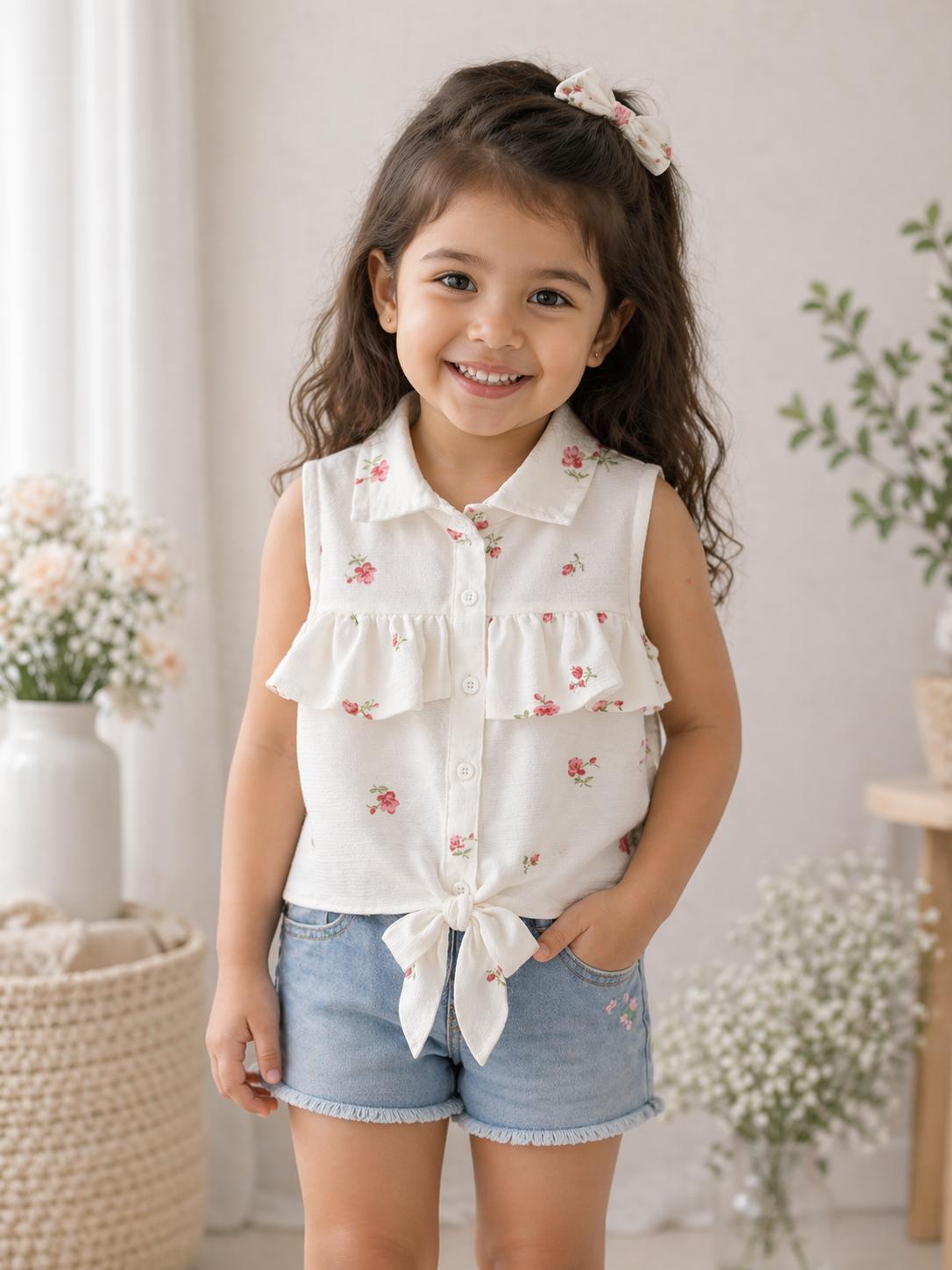White Top with Flowers